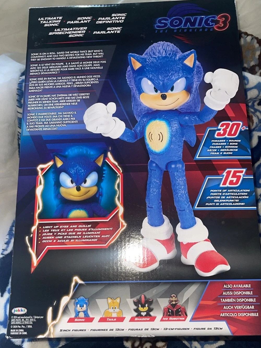 Sonic 3 Ultimate Talking Sonic Action Figure - Blue
